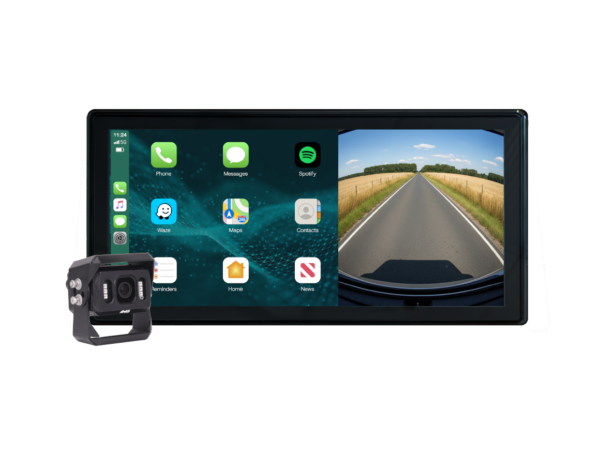KIT CarPlay Wireless Universale – display touch con icone del menu